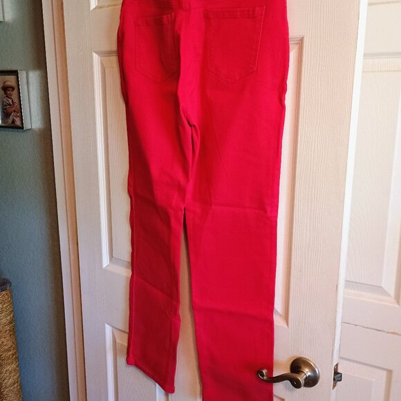 Gloria Vanderbilt Amanda Sz 10, Dark Pink, Hi Rise Pants, NWOT - Picture 3 of 4